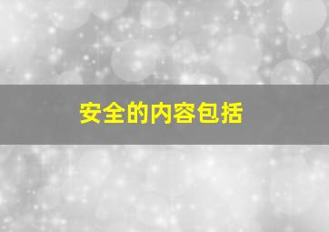 安全的内容包括