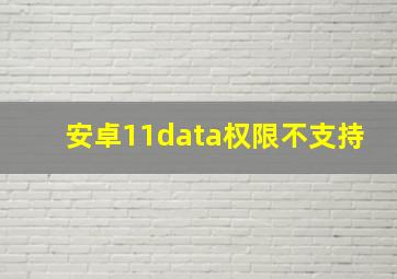 安卓11data权限不支持