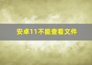 安卓11不能查看文件