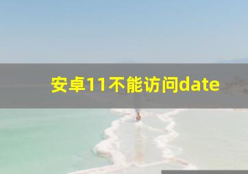 安卓11不能访问date