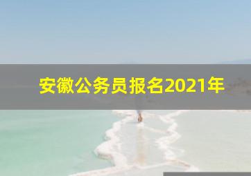 安徽公务员报名2021年