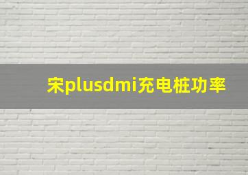 宋plusdmi充电桩功率