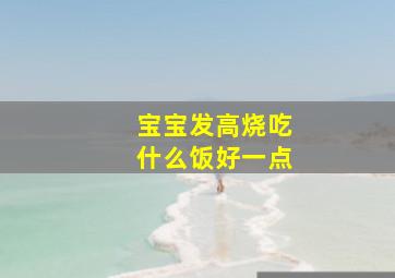 宝宝发高烧吃什么饭好一点