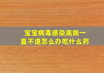 宝宝病毒感染高烧一直不退怎么办吃什么药