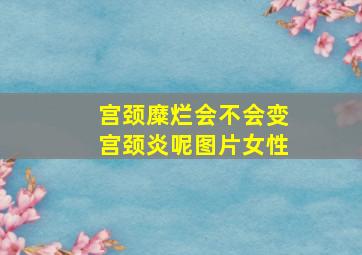 宫颈糜烂会不会变宫颈炎呢图片女性