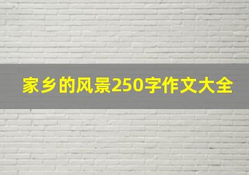 家乡的风景250字作文大全