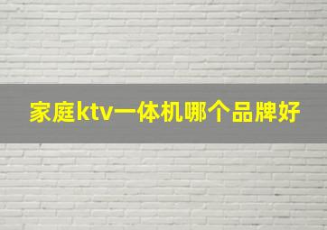 家庭ktv一体机哪个品牌好