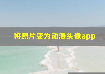 将照片变为动漫头像app