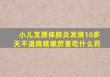 小儿支原体肺炎发烧10多天不退烧咳嗽厉害吃什么药