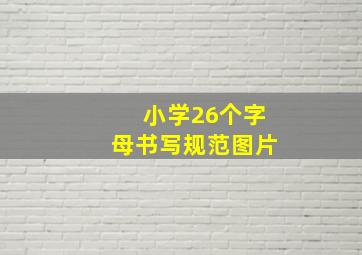 小学26个字母书写规范图片