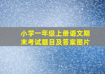 小学一年级上册语文期末考试题目及答案图片