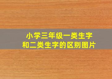 小学三年级一类生字和二类生字的区别图片