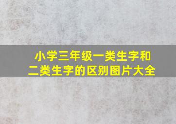 小学三年级一类生字和二类生字的区别图片大全