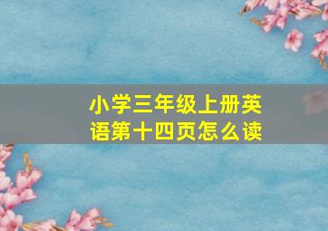 小学三年级上册英语第十四页怎么读