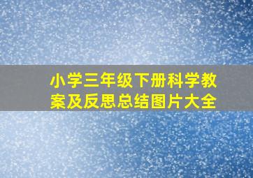 小学三年级下册科学教案及反思总结图片大全