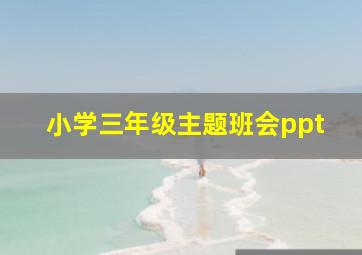 小学三年级主题班会ppt