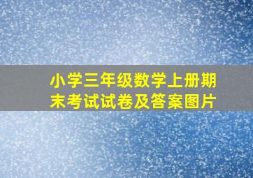 小学三年级数学上册期末考试试卷及答案图片