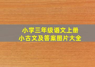 小学三年级语文上册小古文及答案图片大全