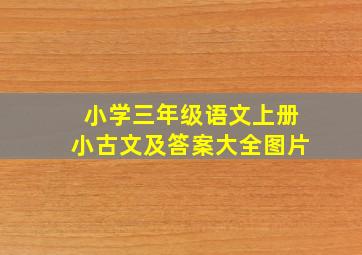 小学三年级语文上册小古文及答案大全图片