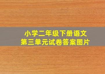 小学二年级下册语文第三单元试卷答案图片