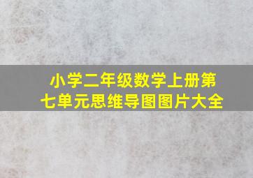 小学二年级数学上册第七单元思维导图图片大全