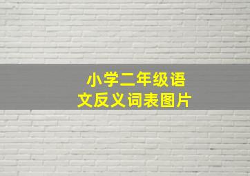 小学二年级语文反义词表图片