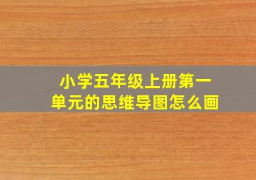 小学五年级上册第一单元的思维导图怎么画