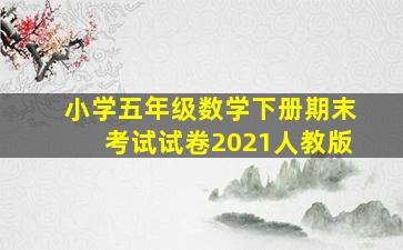 小学五年级数学下册期末考试试卷2021人教版