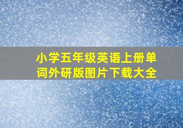 小学五年级英语上册单词外研版图片下载大全