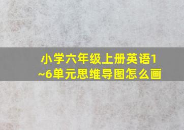 小学六年级上册英语1~6单元思维导图怎么画