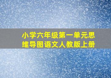 小学六年级第一单元思维导图语文人教版上册