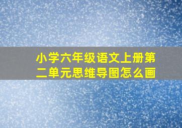 小学六年级语文上册第二单元思维导图怎么画