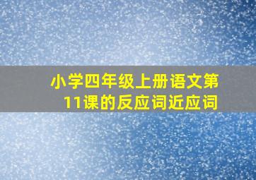 小学四年级上册语文第11课的反应词近应词