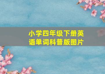 小学四年级下册英语单词科普版图片