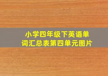 小学四年级下英语单词汇总表第四单元图片