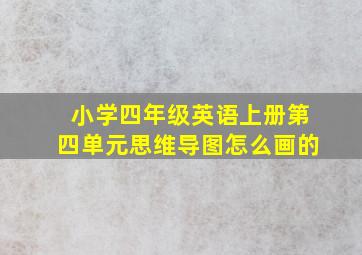 小学四年级英语上册第四单元思维导图怎么画的