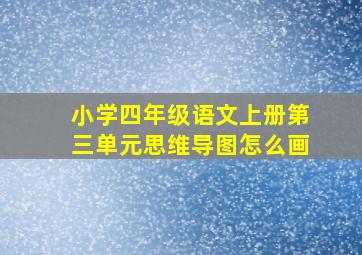 小学四年级语文上册第三单元思维导图怎么画