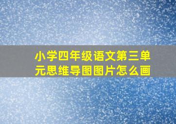 小学四年级语文第三单元思维导图图片怎么画