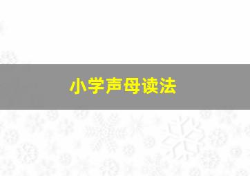 小学声母读法