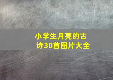 小学生月亮的古诗30首图片大全