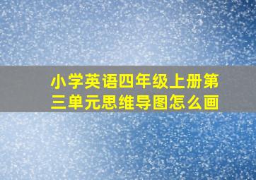 小学英语四年级上册第三单元思维导图怎么画