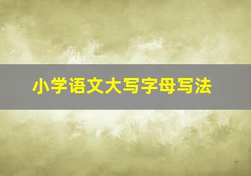 小学语文大写字母写法