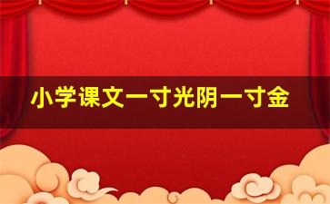 小学课文一寸光阴一寸金