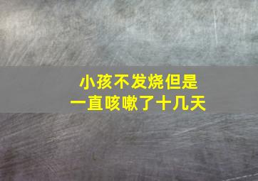 小孩不发烧但是一直咳嗽了十几天