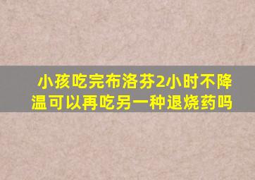 小孩吃完布洛芬2小时不降温可以再吃另一种退烧药吗