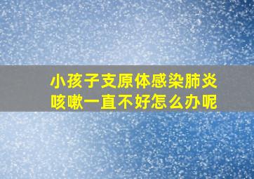 小孩子支原体感染肺炎咳嗽一直不好怎么办呢