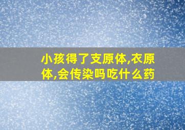 小孩得了支原体,衣原体,会传染吗吃什么药