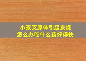 小孩支原体引起发烧怎么办吃什么药好得快