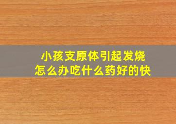 小孩支原体引起发烧怎么办吃什么药好的快