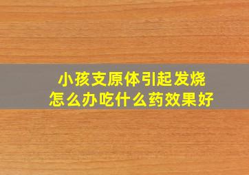 小孩支原体引起发烧怎么办吃什么药效果好